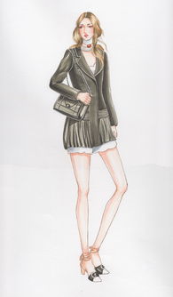 時(shí)裝插畫(huà)中的紡織品藝術(shù) 從筆觸到布料的視覺(jué)交響